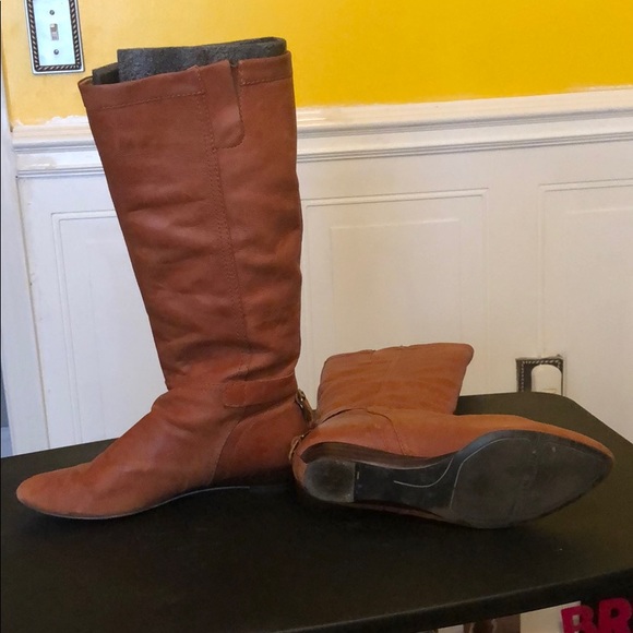 Ladies leather Nine West boots 7 1/2 - Picture 2 of 2